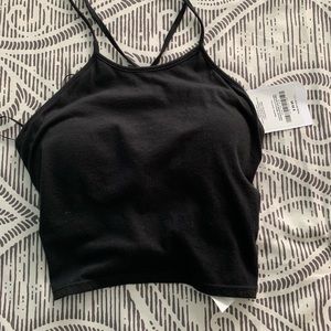 NWT crop top with back cross tie. Size small.